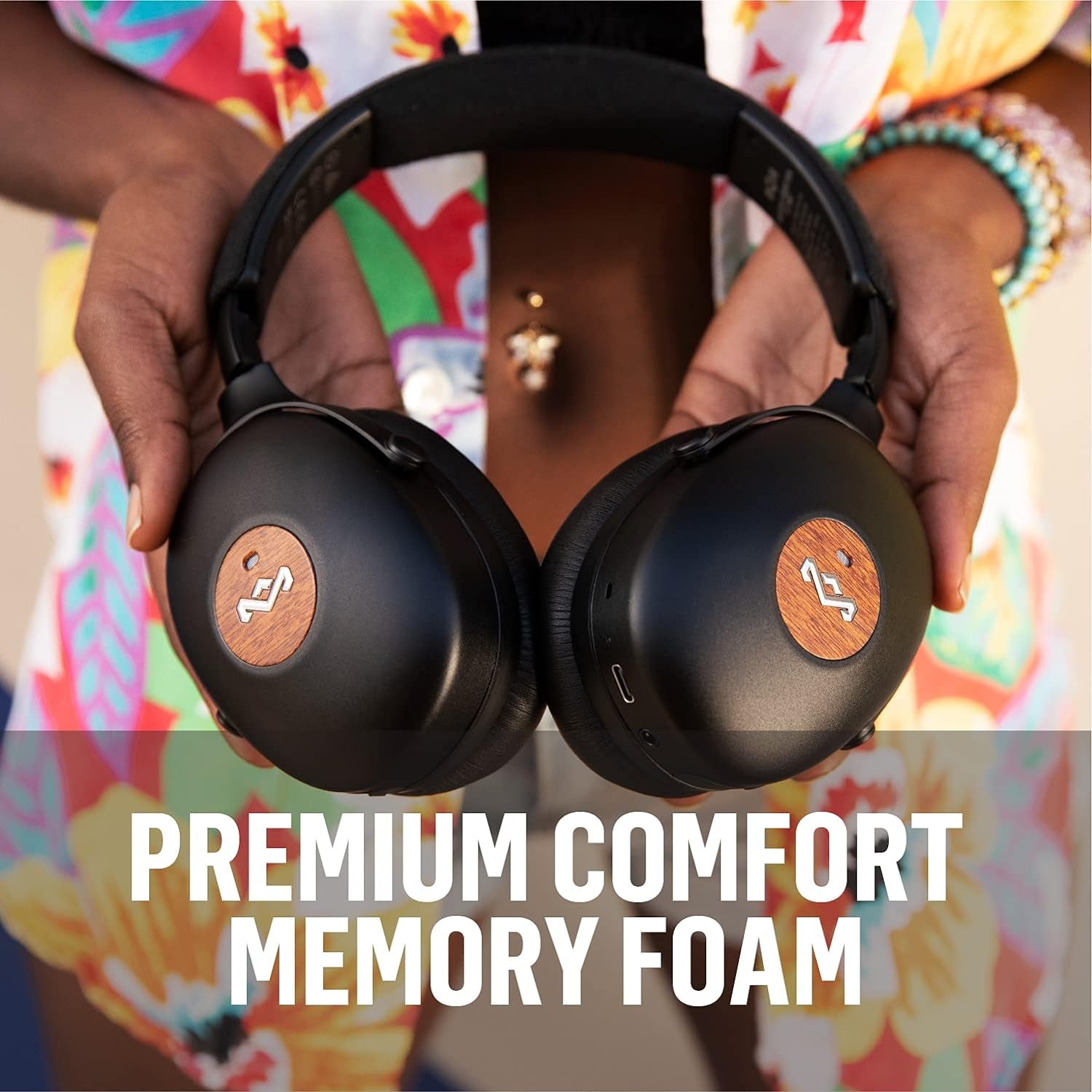 Positive Vibration XL ANC Wireless Headphones with Mic ā Block Noise, Boost Vibes