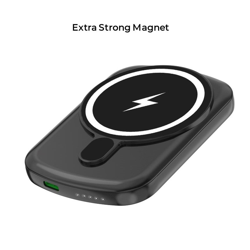 MagSafe Slim Power Bank – 5000mAh Wireless Charging for iPhone 12–15