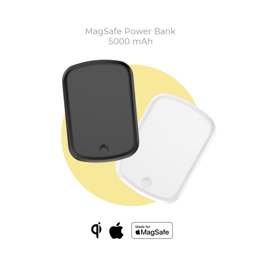 MagSafe Slim Power Bank – 5000mAh Wireless Charging for iPhone 12–15
