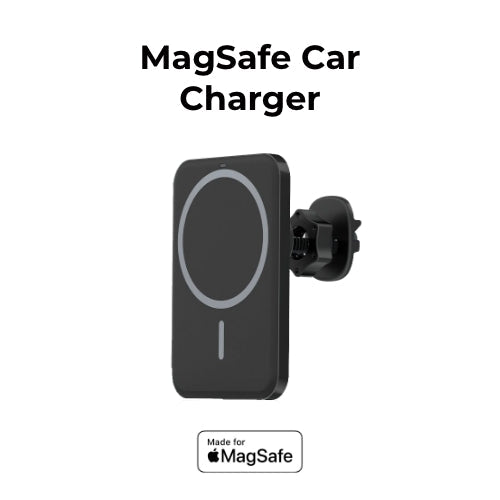 MagSafe Car Charger Mount – Fast Wireless Charging for iPhone 12–15