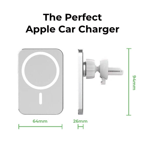 MagSafe Car Charger Mount – Fast Wireless Charging for iPhone 12–15