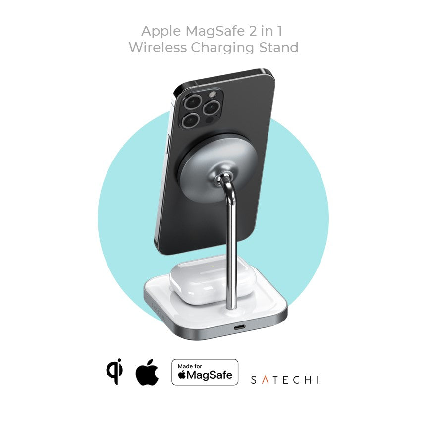 2-in-1 MagSafe Wireless Charger – For iPhone & AirPods with Fast Charging