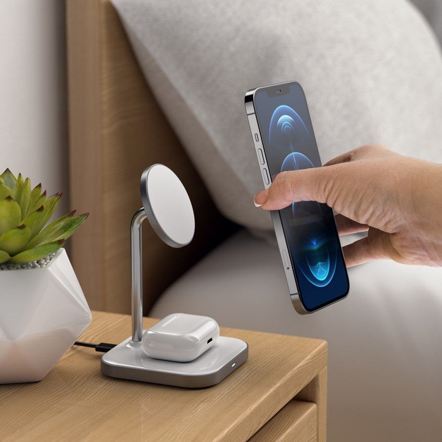 2-in-1 MagSafe Wireless Charger – For iPhone & AirPods with Fast Charging