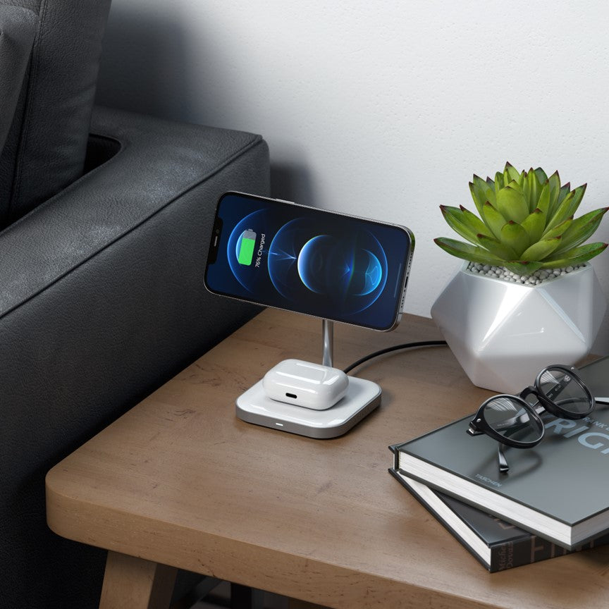 2-in-1 MagSafe Wireless Charger – For iPhone & AirPods with Fast Charging