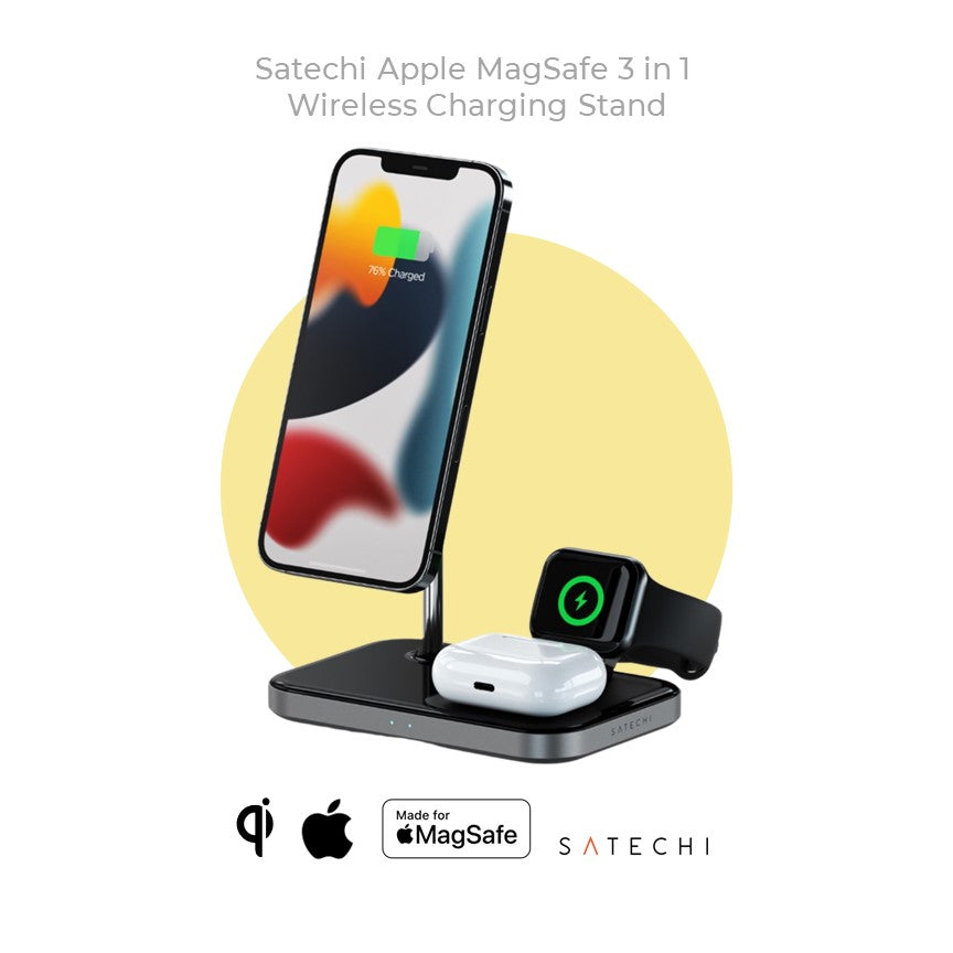 3-in-1 MagSafe Wireless Charging Station – For iPhone, Apple Watch & AirPods