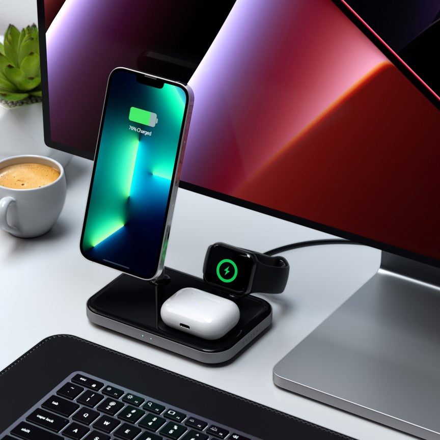 3-in-1 MagSafe Wireless Charging Station – For iPhone, Apple Watch & AirPods