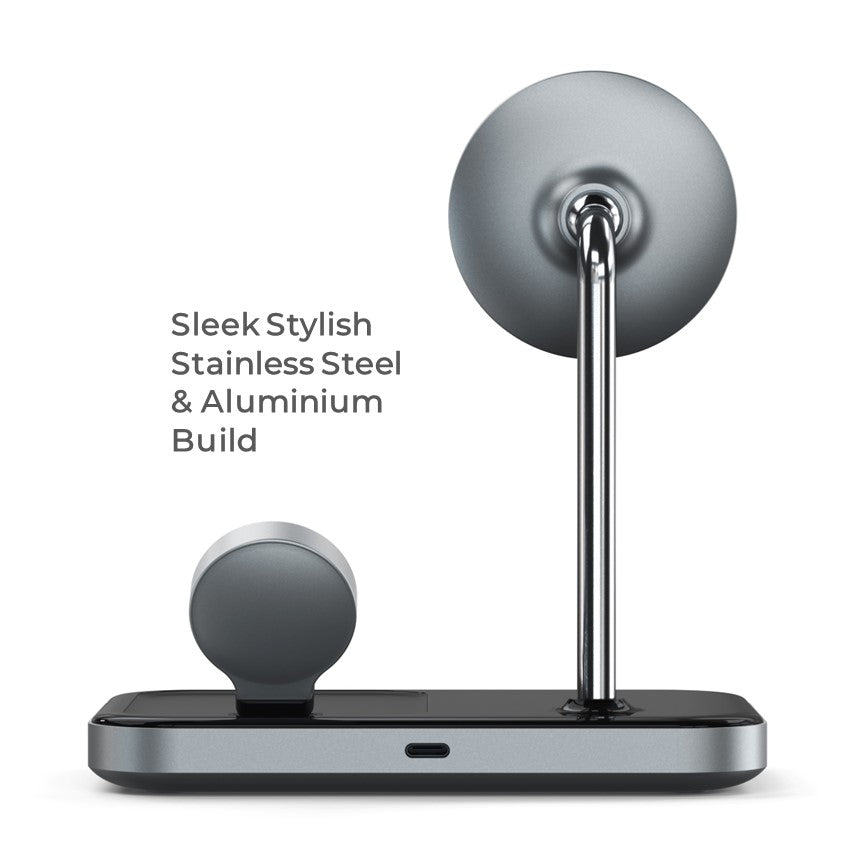3-in-1 MagSafe Wireless Charging Station – For iPhone, Apple Watch & AirPods