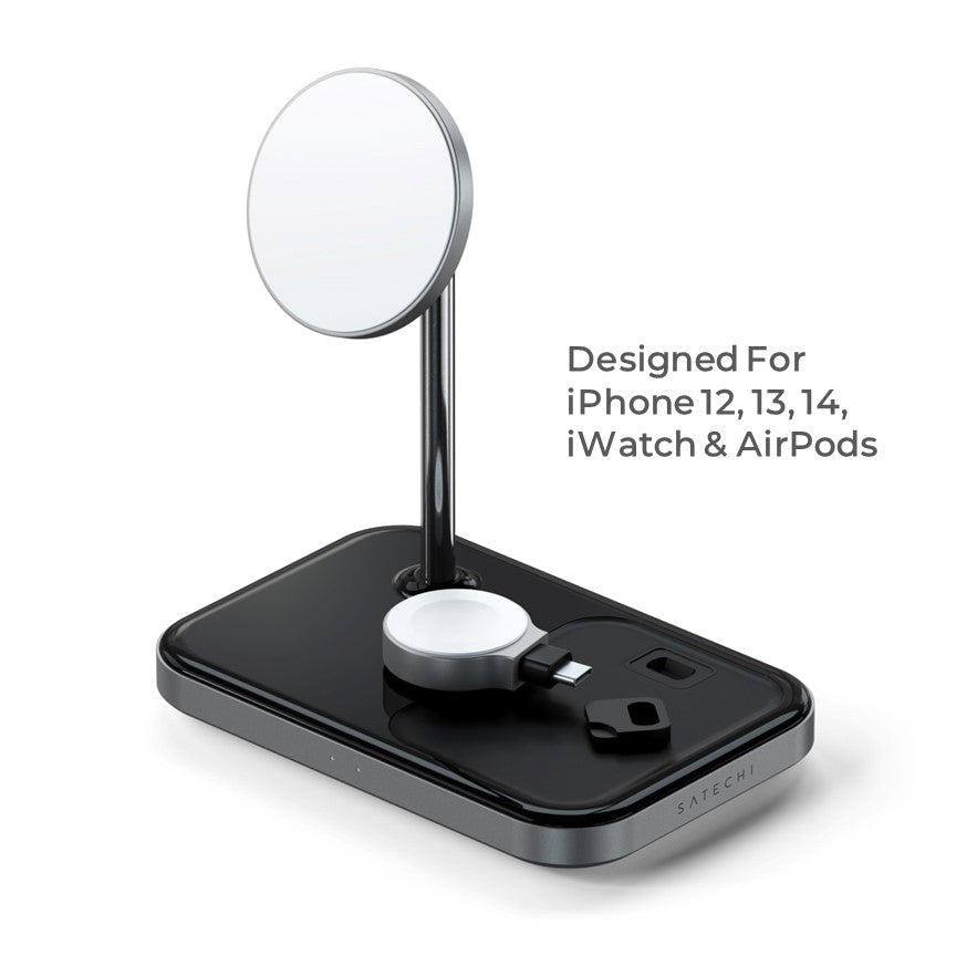 3-in-1 MagSafe Wireless Charging Station – For iPhone, Apple Watch & AirPods