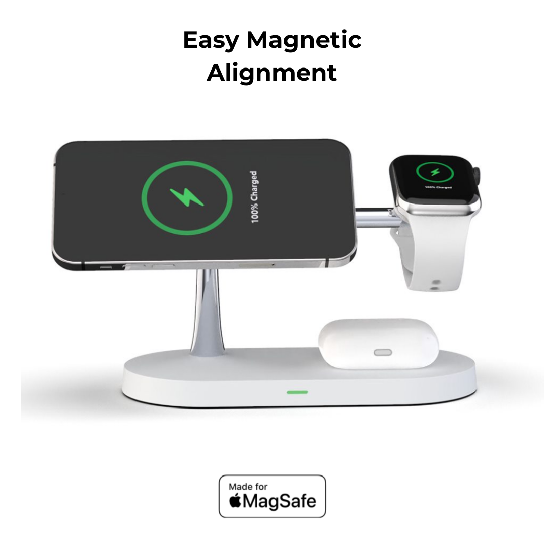 4-in-1 MagSafe Wireless Charging Dock – For iPhone, Apple Watch, AirPods & More