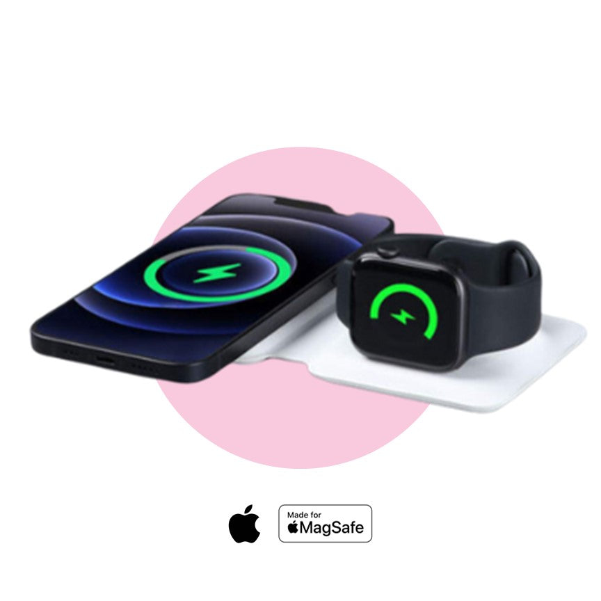 MagSafe Duo Wireless Charger – For iPhone, Apple Watch & AirPods (2-in-1 Foldable Design)