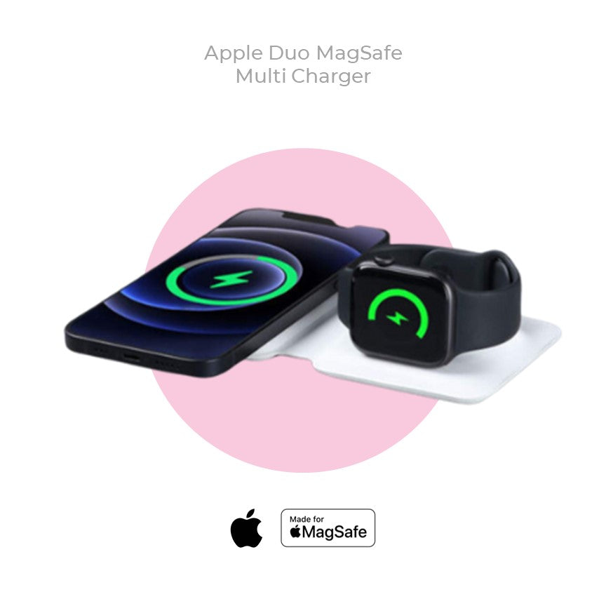MagSafe Duo Wireless Charger – For iPhone, Apple Watch & AirPods (2-in-1 Foldable Design)
