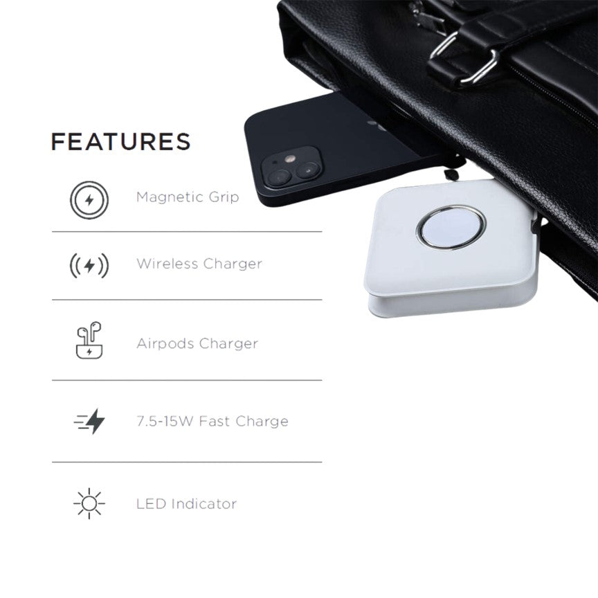 MagSafe Duo Wireless Charger – For iPhone, Apple Watch & AirPods (2-in-1 Foldable Design)
