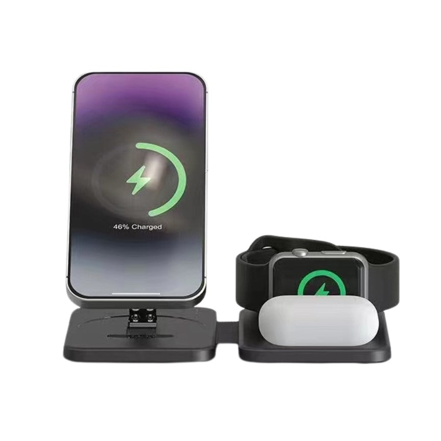 3-in-1 MagSafe Wireless Charging Station for iPhone, Watch & AirPods