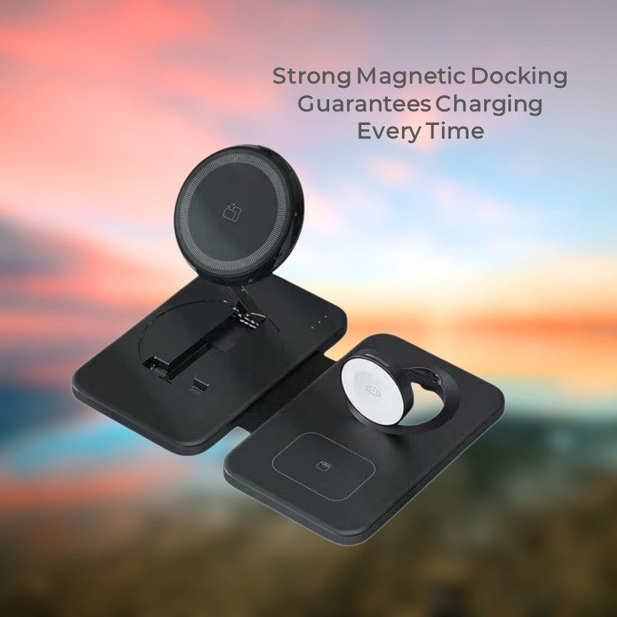 3-in-1 MagSafe Wireless Charging Station for iPhone, Watch & AirPods