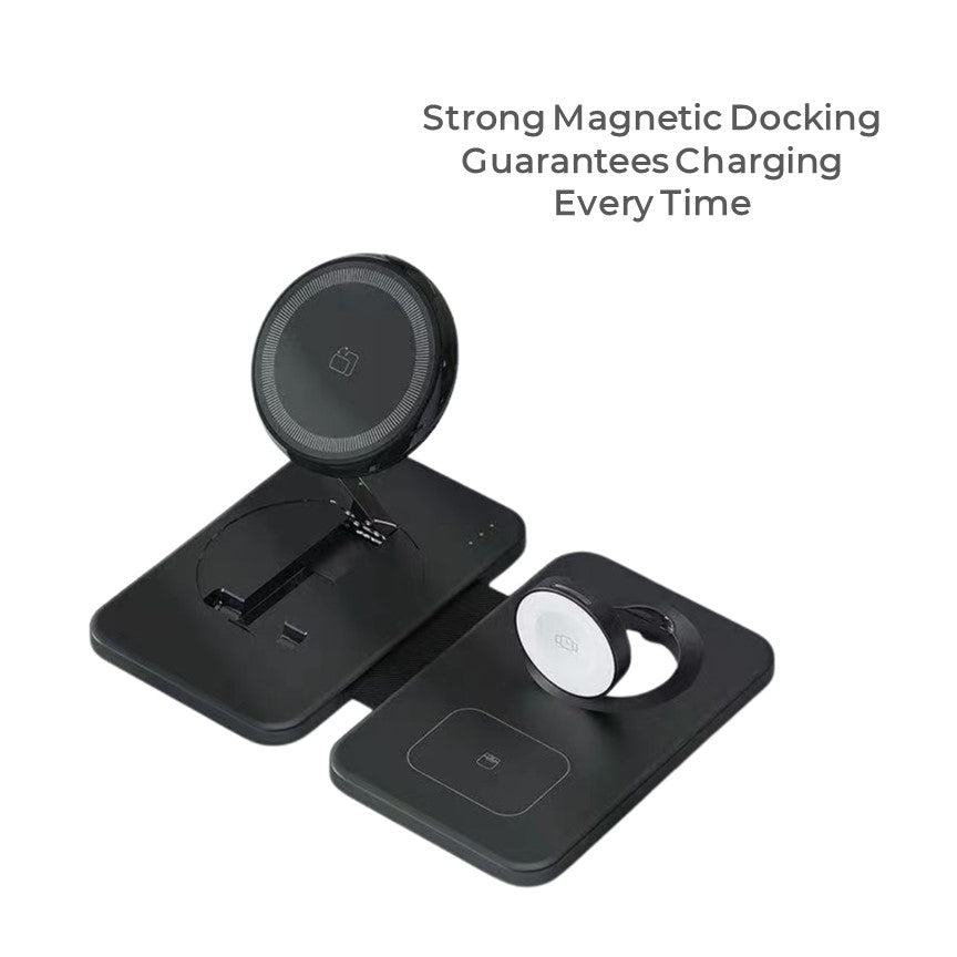 3-in-1 MagSafe Wireless Charging Station for iPhone, Watch & AirPods
