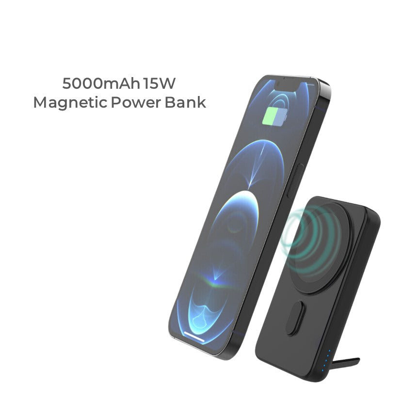 MagSafe Foldable Wireless Charger with Detachable Power Bank – All-in-One Charging for iPhone, Watch & AirPods