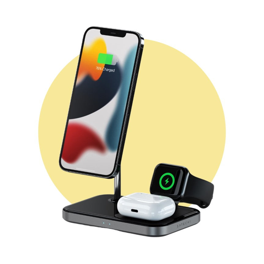 3-in-1 MagSafe Wireless Charging Station – For iPhone, Apple Watch & AirPods