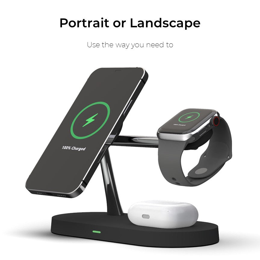 4-in-1 MagSafe Wireless Charging Dock – For iPhone, Apple Watch, AirPods & More
