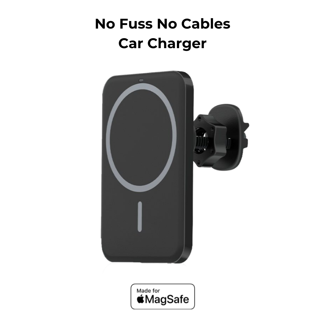 MagSafe Car Charger Mount – Fast Wireless Charging for iPhone 12–15