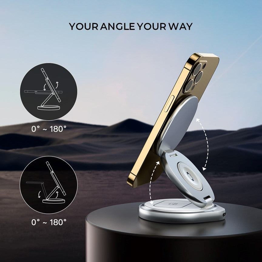 Apple 3-in-1 Foldable MagSafe Wireless Charger – Compact Charging for iPhone, Watch & AirPods