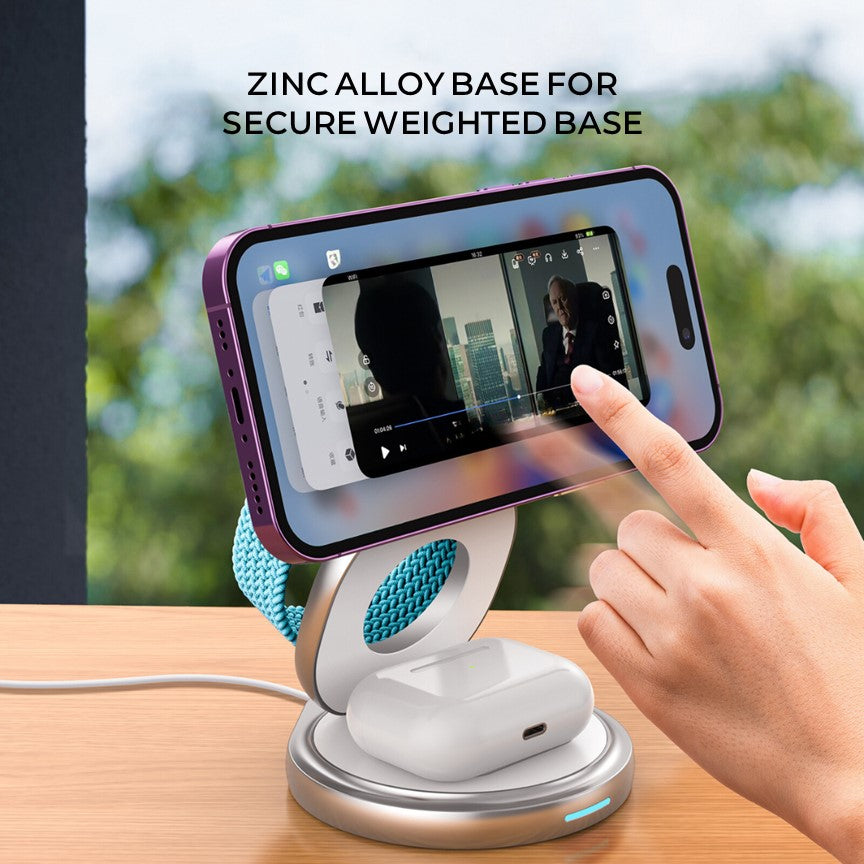 Apple 3-in-1 Foldable MagSafe Wireless Charger – Compact Charging for iPhone, Watch & AirPods