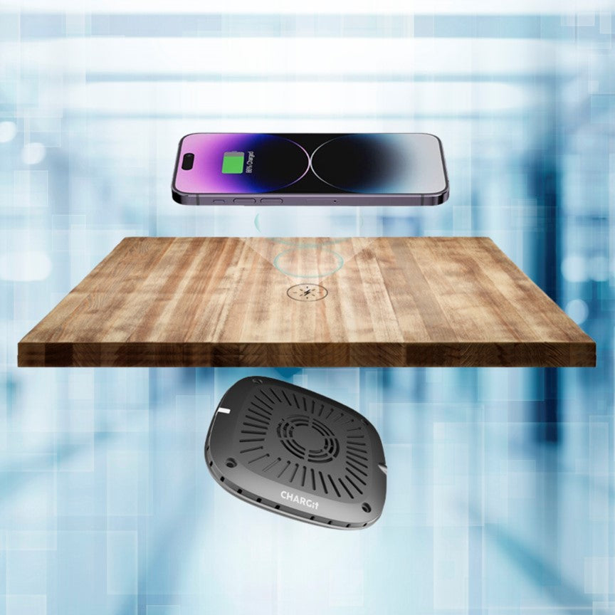 🌀 Invisible Under-Desk Wireless Charger – Hidden Fast Charging for All Qi Devices