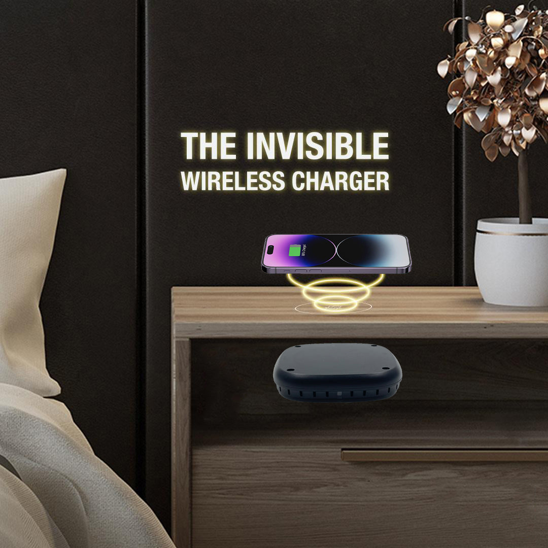 🌀 Invisible Under-Desk Wireless Charger – Hidden Fast Charging for All Qi Devices