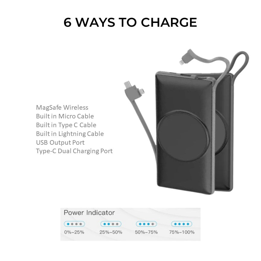 8x MagSafe 10,000mAh Power Banks with Smart Touch Charging Dock – For iPhone & Qi Devices