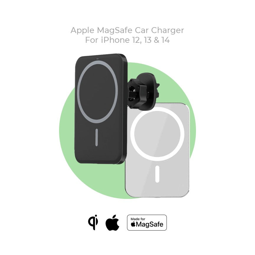 MagSafe Car Charger Mount – Fast Wireless Charging for iPhone 12–15