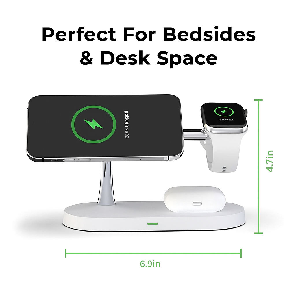 4-in-1 MagSafe Wireless Charging Dock – For iPhone, Apple Watch, AirPods & More