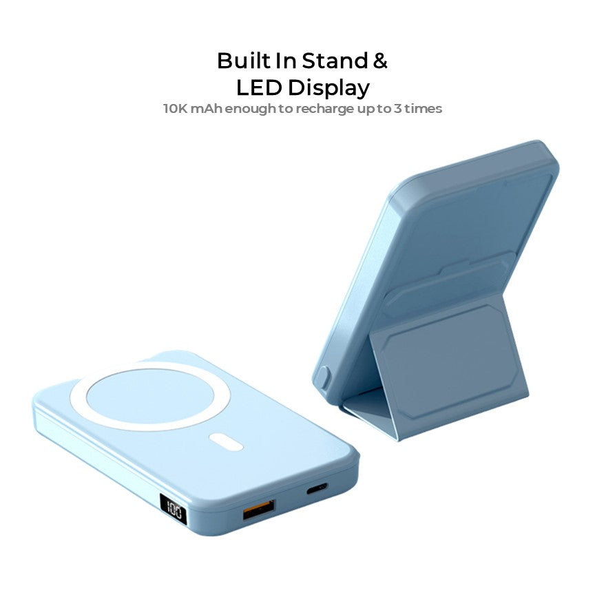 MagSafe 10,000mAh Power Bank – Wireless + USB-A & USB-C Fast Charging for iPhone & More