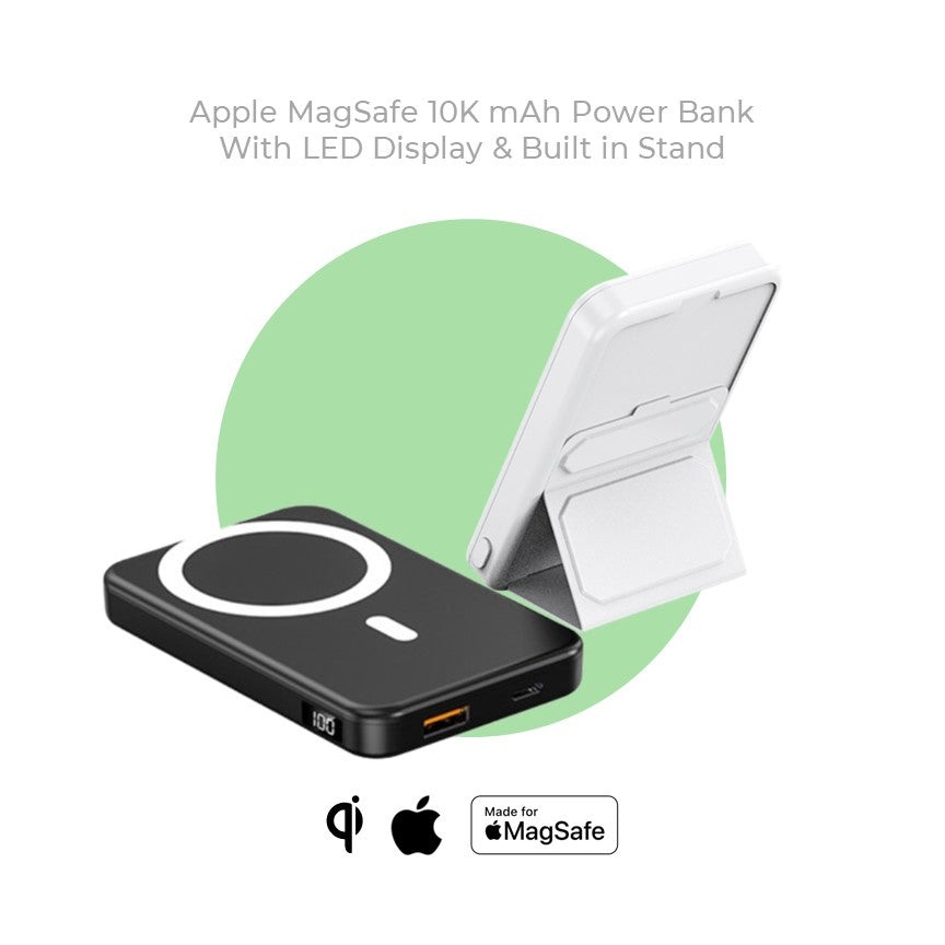 MagSafe 10,000mAh Power Bank – Wireless + USB-A & USB-C Fast Charging for iPhone & More