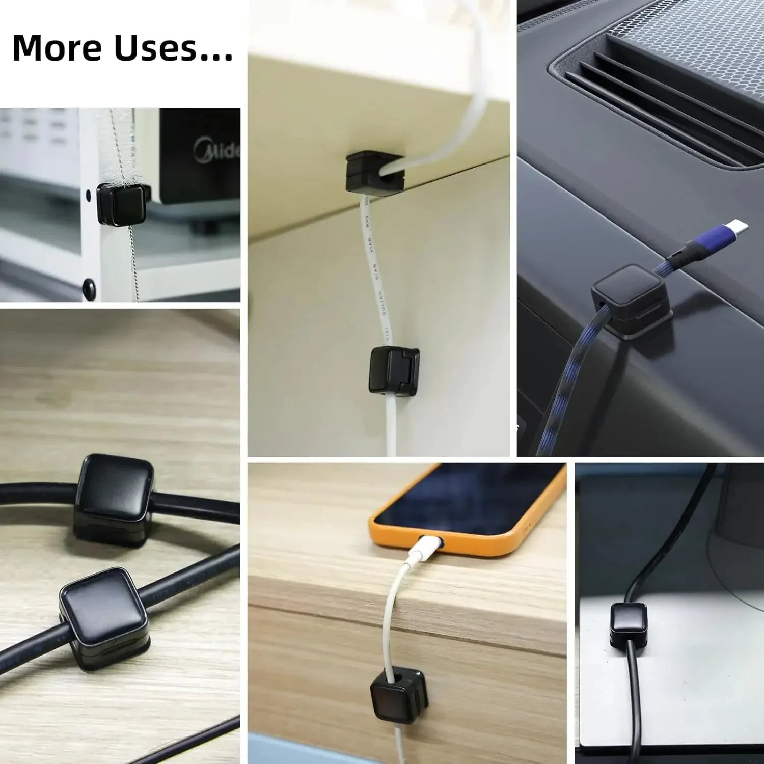 3-in-1 100W Transparent Luminous Fast Charging Cable — USB-C, Lightning & Micro USB
