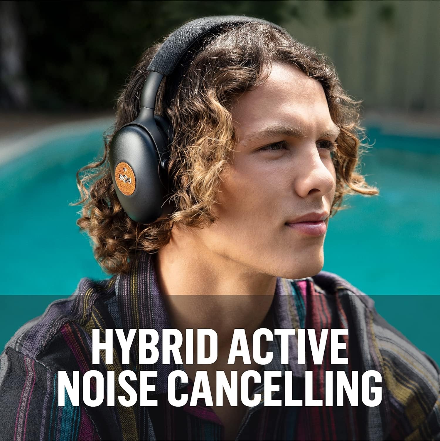 Positive Vibration XL ANC Wireless Headphones with Mic – Block Noise, Boost Vibes