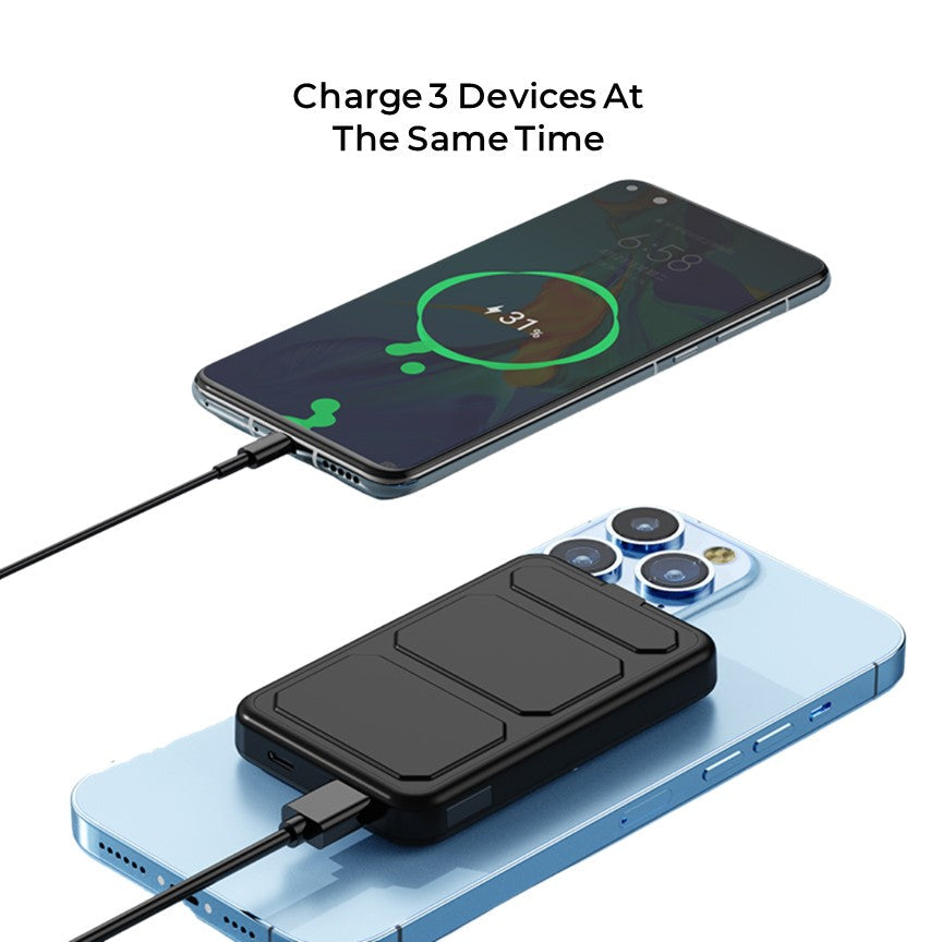 MagSafe 10,000mAh Power Bank – Wireless + USB-A & USB-C Fast Charging for iPhone & More