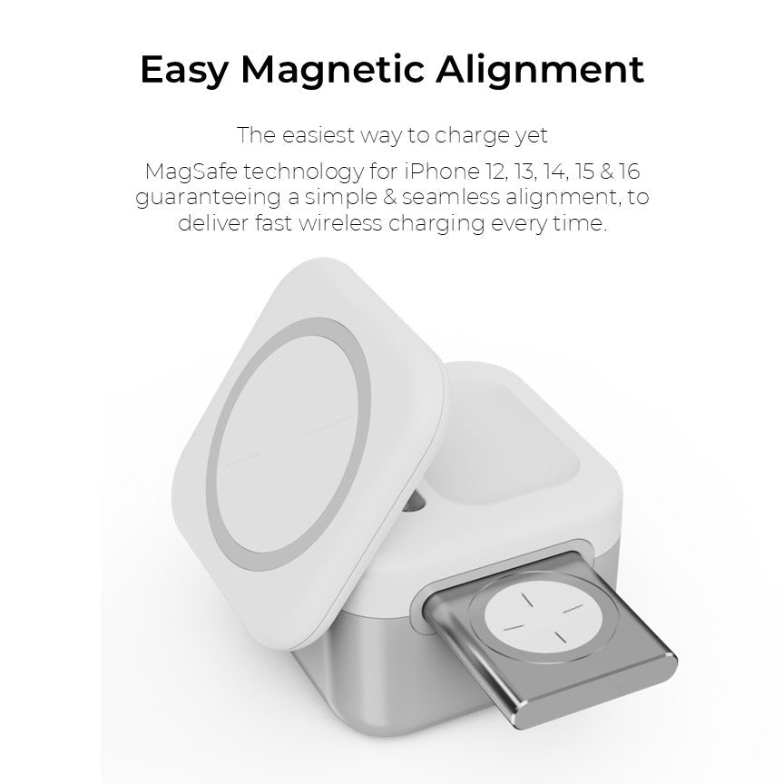 Apple MagSafe Wireless Charging Station – 3-in-1 Charger for iPhone, Watch & AirPods