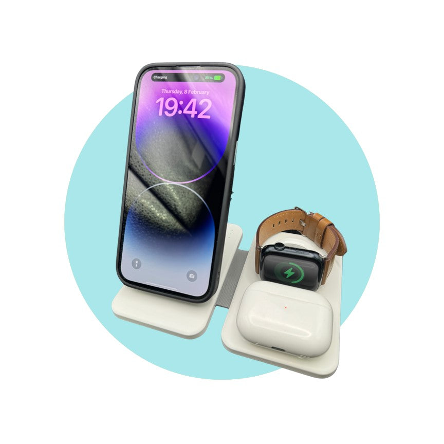 3-in-1 MagSafe Wireless Charging Station for iPhone, Watch & AirPods