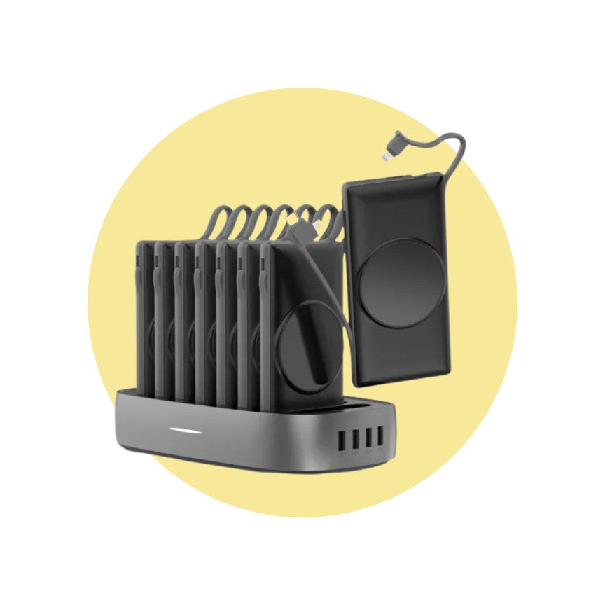 8x MagSafe 10,000mAh Power Banks with Smart Touch Charging Dock – For iPhone & Qi Devices