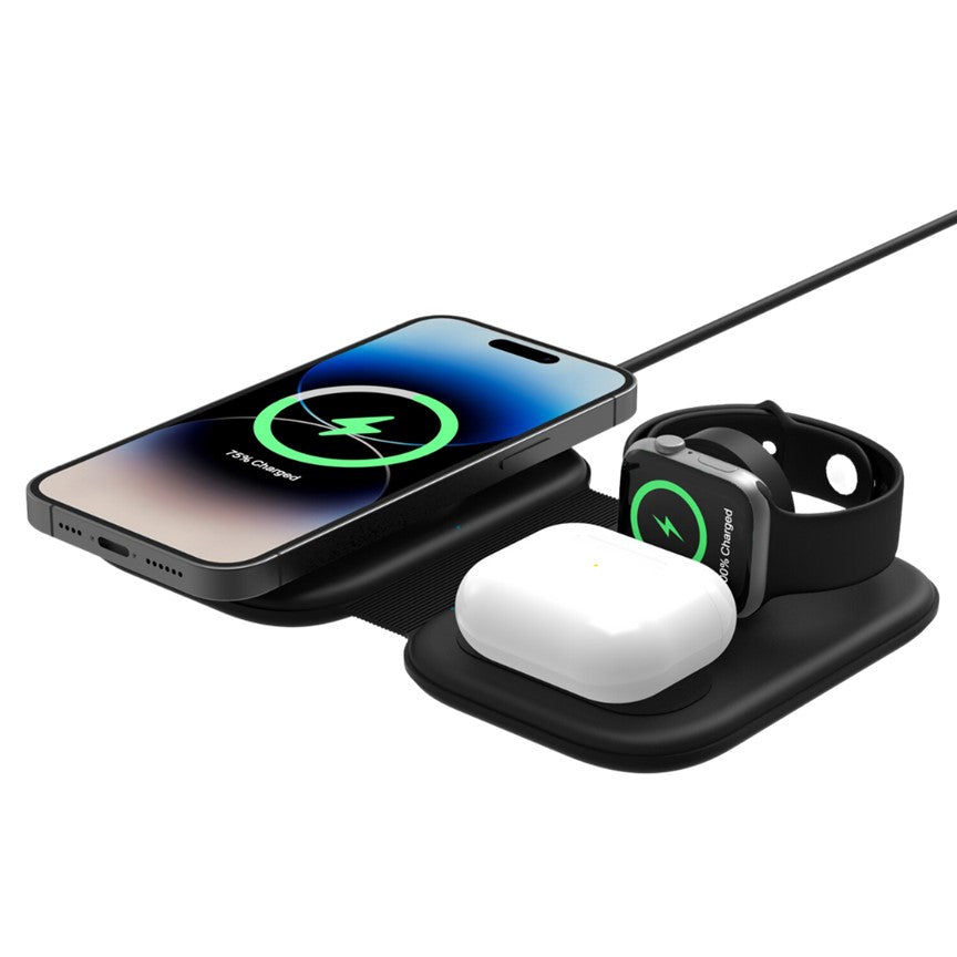 3-in-1 MagSafe Wireless Charging Station for iPhone, Watch & AirPods