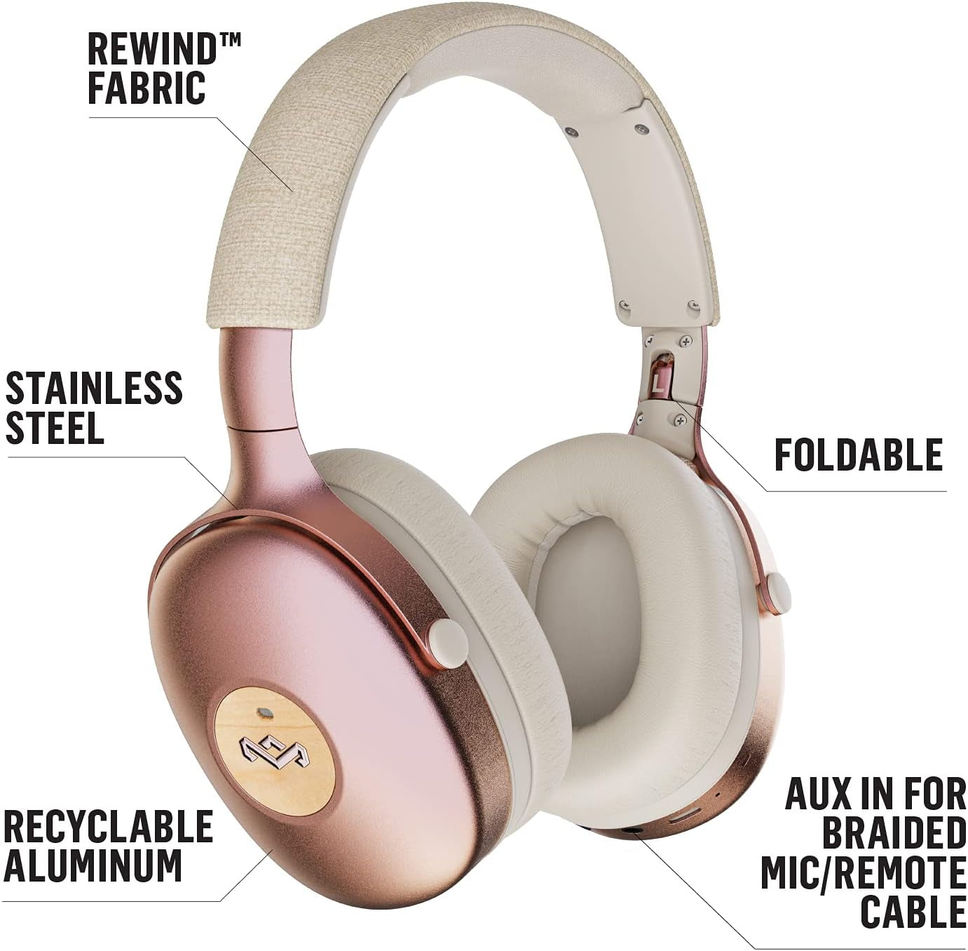 Positive Vibration XL ANC Wireless Headphones with Mic – Block Noise, Boost Vibes